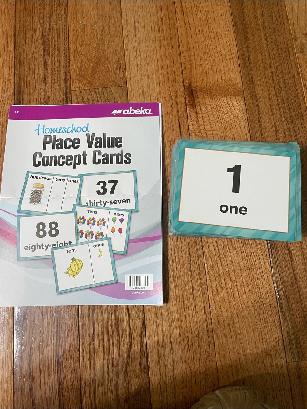 Abeka Homeschool Place Value Concept Cards - Teal
